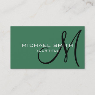 Monogram Amazon colour background Business Card