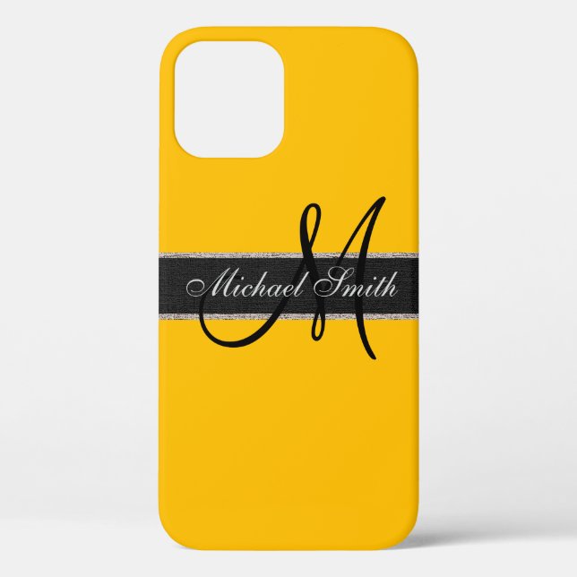 Monogram Amber Colour Background Case-Mate iPhone Case (Back)