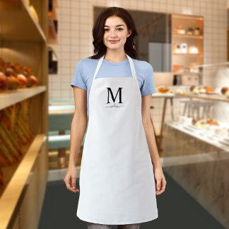 Monogram and Calligraphy with Editable Colour Apron