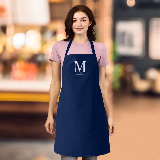 Monogram and Calligraphy with Editable Colour Apron (Creator Uploaded)
