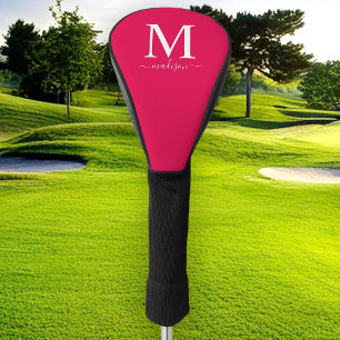 Monogram and Calligraphy with Editable Colour Golf Head Cover