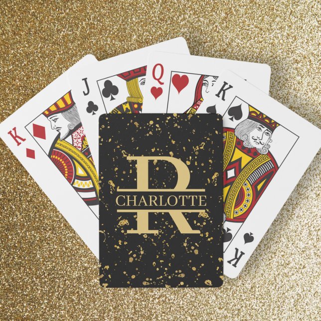  Monogram and Name Personalised Custom Playing Cards (Creator Uploaded)