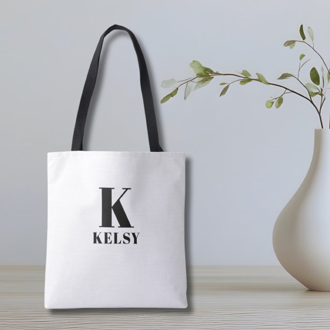 Monogram and Name Tote Bag (Creator Uploaded)