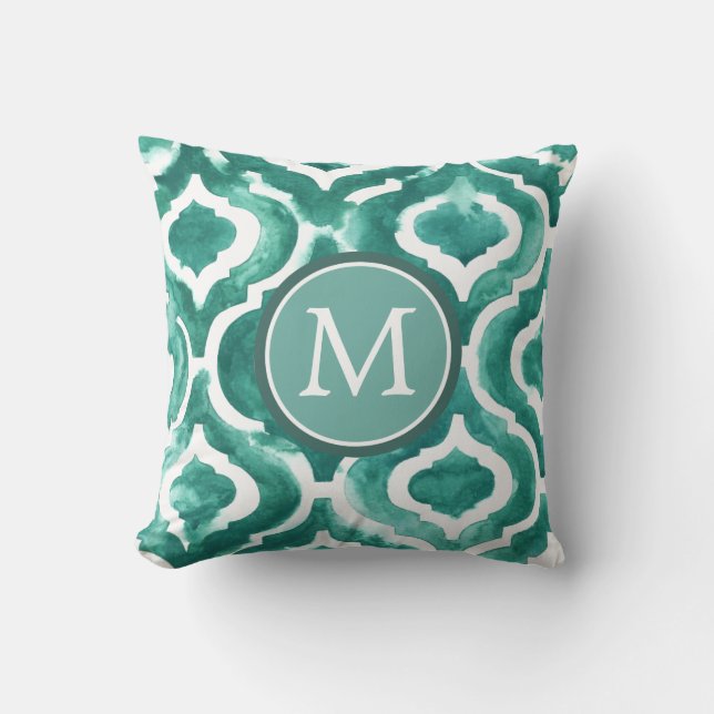 Monogram | Aquamarine Motif IV Cushion (Front)