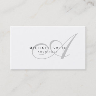 Monogram Architect Modern Simple Business Card