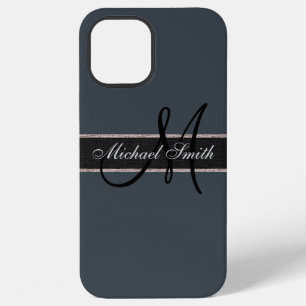 Monogram Arsenic Colour Background iPhone 12 Pro Max Case