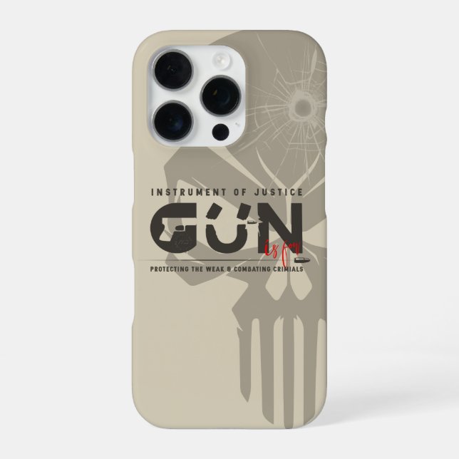 Monogram Art of Gun | iPhone Case (Back)