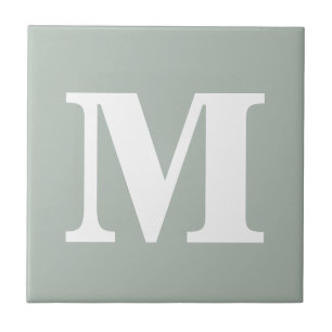 Monogram Ash Grey Contemporary Complementary Colou Tile