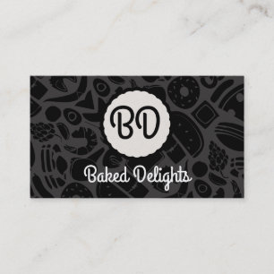 Monogram Assorted Food Business Card