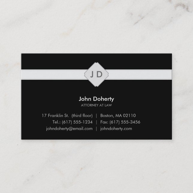 Monogram Attorney at Law - Business Card (Front)