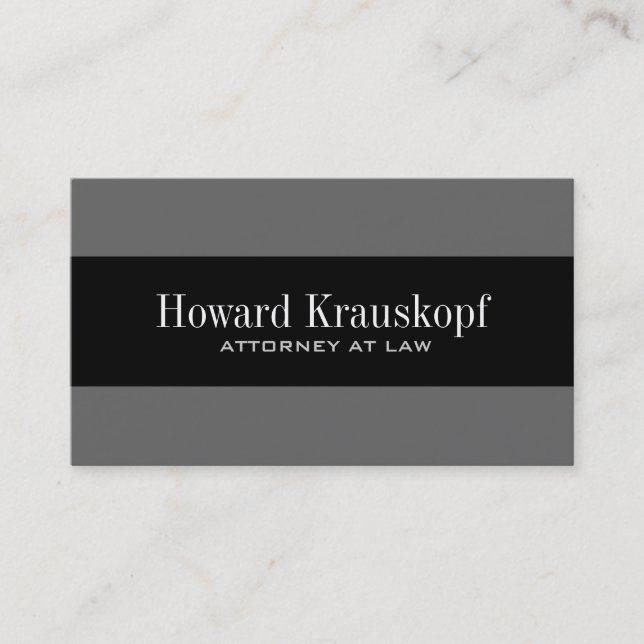 Monogram Attorney Business Cards (Front)