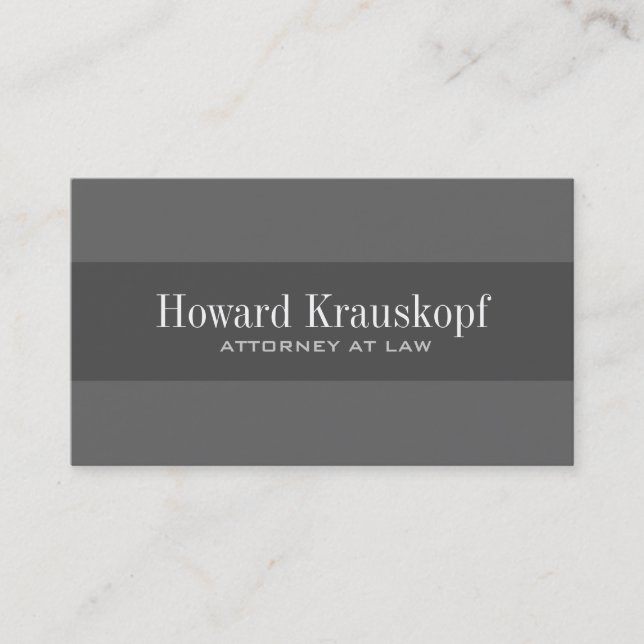 Monogram Attorney Business Cards (Front)