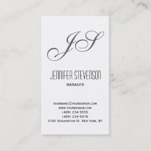 Monogram Attractive Charm Consultant Business Card