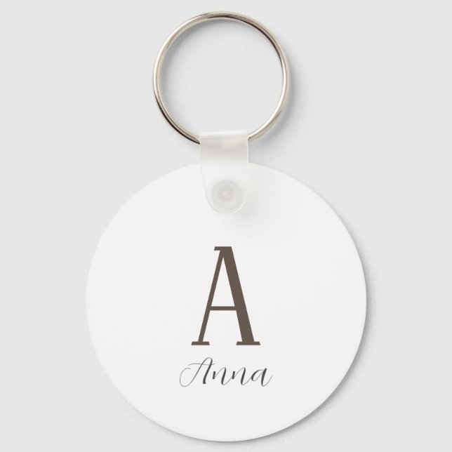 Monogram Autumn vibe Key Ring (Front)