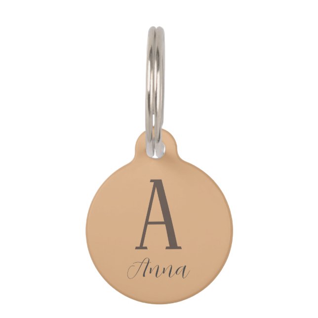 Monogram Autumn vibe Pet Tag (Front)