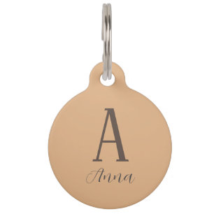 Monogram Autumn vibe Pet Tag