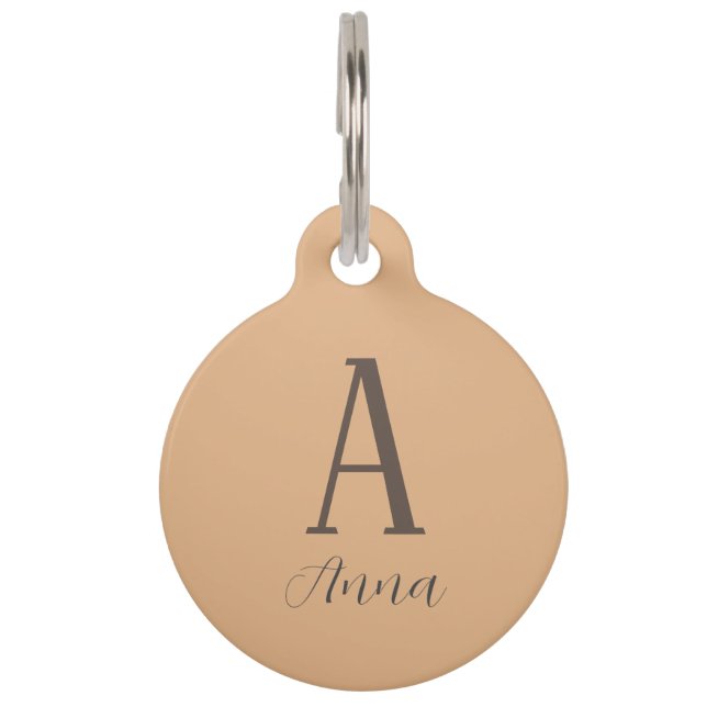 Monogram Autumn vibe Pet Tag (Front)
