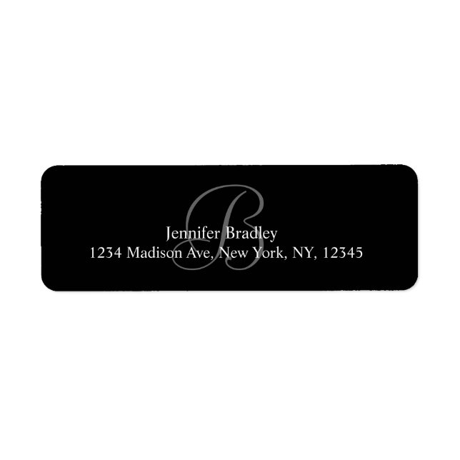 Monogram B Address Labels (Front)