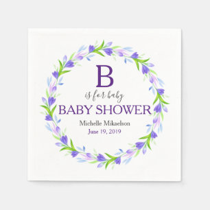 Monogram B is for Baby Shower Napkin