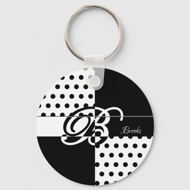 Monogram B Key Ring (Front)