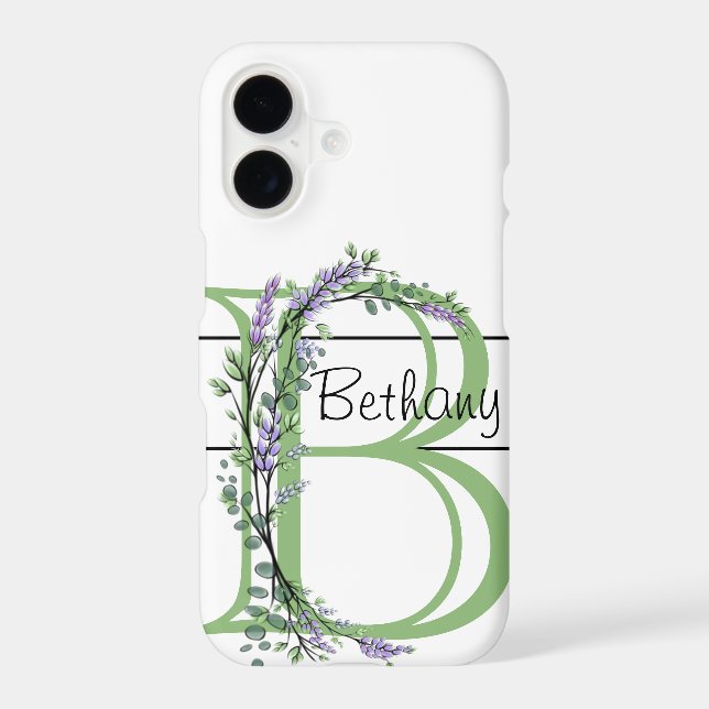 Monogram B Lavender Eucalyptus (Back)