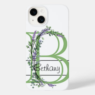 Monogram B Lavender Eucalyptus  Case-Mate iPhone 14 Case
