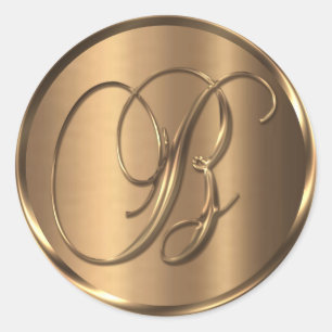 Monogram B NONMETALLIC Bronze Envelope Seal