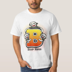 Monogram B Sock Monkey  T-Shirt
