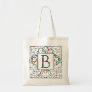 Monogram B- Soft Colours Tote Bag