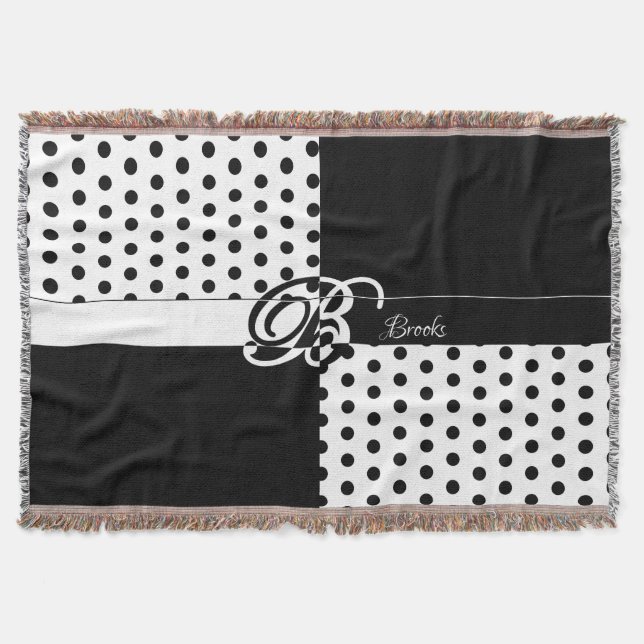 Monogram B Throw Blanket (Front)