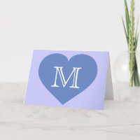 Monogram Baby Blue Heart