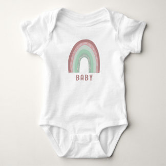 Monogram Baby Name Earthy Boho Rainbow Baby Bodysu Bodysuit
