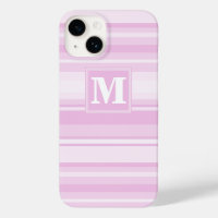 Monogram baby pink stripes