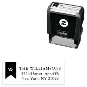 Monogram Banners Self-inking Stamp