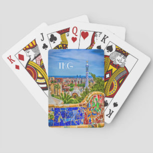 Monogram Barcelona Parc Guell Europe Photo Modern Playing Cards