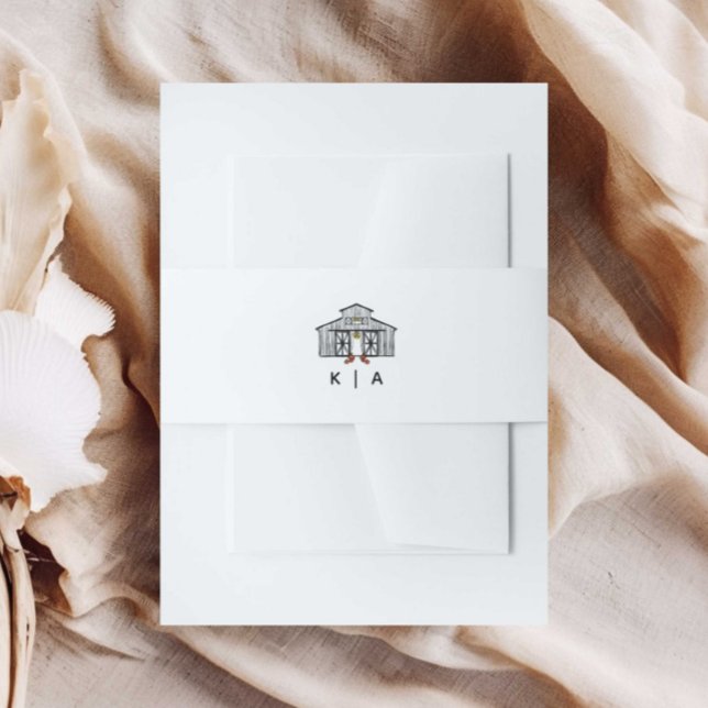 Monogram Barn Invitation Belly Band (Creator Uploaded)