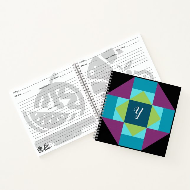 Monogram Barn Quilt Recipe Book  (Inside)