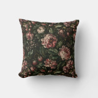 Monogram Baroque Dark Purple Floral Pattern
