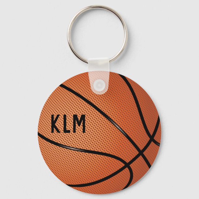 Monogram Basketball Keychain (Front)
