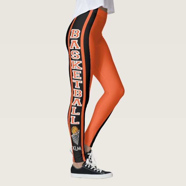 Monogram Basketball Orange Leggings (Right)
