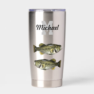 Monogram Bass Fishing Cool Sports Largemouth Insulated Tumbler