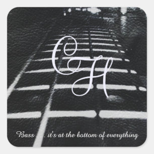 Monogram Bass Guitar Sticker