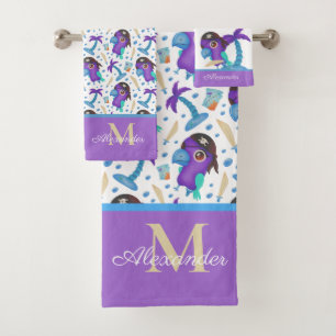 Monogram Bath Towel Set