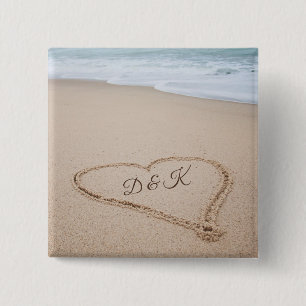 Monogram Beach Love I 15 Cm Square Badge