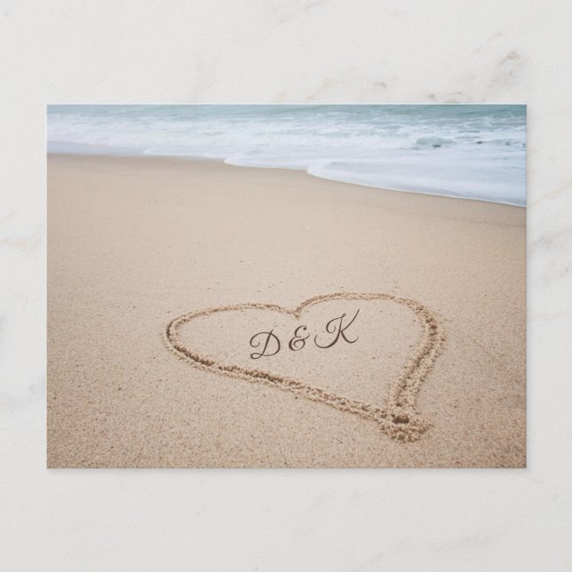 Monogram | Beach Love I Postcard (Front)