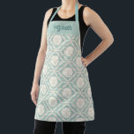 Monogram Beach Sand Dollar Pattern Baking Apron<br><div class="desc">A pretty sand dollar pattern decorates this apron. Personalise it with your Name. Fun for a beach house.  Designed for you by Blackberry Boulevard.</div>