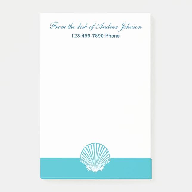 Monogram Beach Sticky Note Pads (Front)