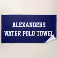 Monogram Beach Water Polo Swim Team Towel