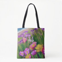 Monogram Beach Wild Flowers Watercolor Floral Art