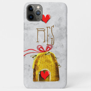 MONOGRAM BEE HEARTS Case-Mate iPhone CASE